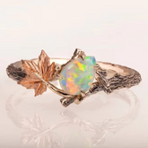 Tree Design Opal Ring