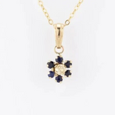 Dark Blue Sapphire Pendant