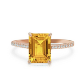 Yellow Citrine Ring