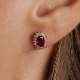 Red Garnet Earring