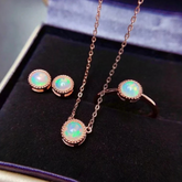 Ethiopian Opal Jewellery Set