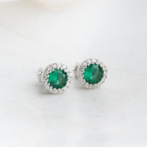 Emerald Stud Earrings
