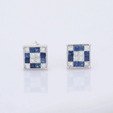Blue Sapphire Stud Earring