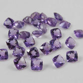 Purple Amethyst Cushion Faceted