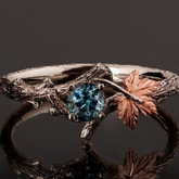 Blue Topaz Gold Ring