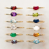 18K Gold Sweetest Birthstone Rings