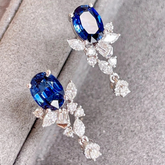 Blue Sapphire Earrings