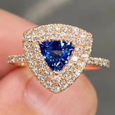 Tanzanite And Moissanite Ring