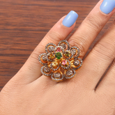 Multi Sapphire Diamond Ring