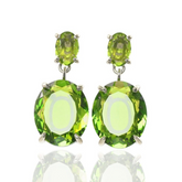 18K Gold Peridot Earrings