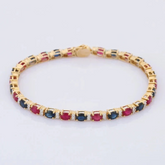 Natural Sapphire Ruby Bracelet