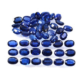 Natural Blue Kyanite Oval Cut Cabochon/Faceted Stone | 8x6mm & 9x7mm Calibrated Loose Gemstone for Jewelry Making | AAA Royal Blue Faceted Kyanite