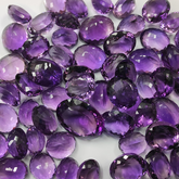 Natural Purple Amethyst Oval Cut Loose Gemstone | 5 to 10 Carat AAA Grade Amethyst | Genuine Oval Faceted Purple Gemstone for Jewelry Making