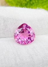 Natural Pink Tourmaline Loose Gemstone, Faceted Heart Shape Pink Tourmaline, October Birthstone for Custom Ring & Pendant, Romantic Gift for Her