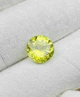 Natural Round Tourmaline Gemstone | Loose Yellow Color Tourmaline | Faceted Round Cut Gem | Jewelry Making Stone | 9x6mm