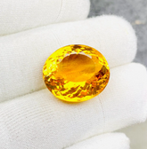 100% Natural Brandy Citrine Oval Gemstone | Faceted Golden Yellow Loose Stone (19x16x10mm)