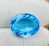 100% Natural Swiss Blue Topaz Gemstone, 18 Carts Beautiful Oval , For jewellery Making (17x14x9mm)