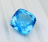 Natural Swiss Blue Topaz Gemstone, 16.40 Carts Beautiful Cushion, For jewellery Making (13x13x10mm)