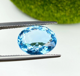 Natural Swiss Blue Topaz Gemstone, 6.90 Carts Beautiful Oval , For jewellery Making (13x10x6mm)