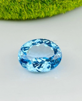 Natural Swiss Blue Topaz Gemstone, 6.60 Carts Beautiful Oval , For jewellery Making (12.50x10x6.4mm)