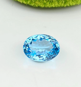 Beautiful Natural Swiss Blue Topaz Gemstone, 9.90 Carts Beautiful Oval , For jewellery Making (13.7x10.5x8.2mm)