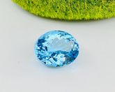 Natural Swiss Blue Topaz Gemstone, 10.40 Carts Beautiful Oval , For jewellery Making (14.2x11.5x8mm)