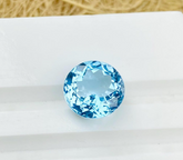 Natural Swiss Blue Topaz Gemstone, 5Carts Beautiful Round , For jewellery Making (10.4x3.8mm)