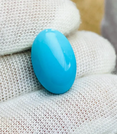 Natural Turquoise Oval 10.30 Carts,Rare Arizona Turquoise Cabochon Loose Gemstone, 16x11x9mm, For Jewelry Making.