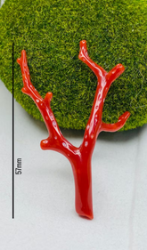 Natural Red Coral Branch Pendant, Organic Red Coral Jewelry Finding, 16.80 Carats Natural Ocean-Inspired Statement Piece