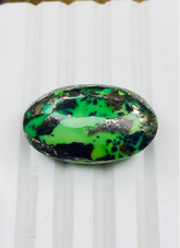 100% Natural Green Turquoise Cabochon 43.50 Carat Oval Natural Gemstone 29x18x10MM