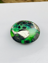 100% Natural Green Turquoise Cabochon 24.70 Carat Oval Natural Gemstone 19x15x8MM