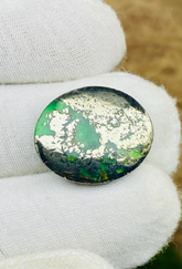 100% Natural Green Turquoise Cabochon 25.45 Carat Oval Natural Gemstone 20x15x9MM