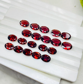 Red Garnet Oval Cut Cabochon Gemstones, Loose Red Garnet Stones, Oval Garnet Gemstones for Jewelry Making
