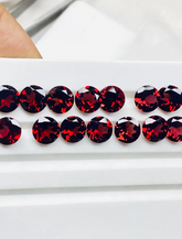 AAA Quality Natural Garnet Gemstone Malaya Garnet, Round 7 mm Cut Premium Red Loose Garnet for Jewelry Making, Ring, Necklace & DIY Jewelry